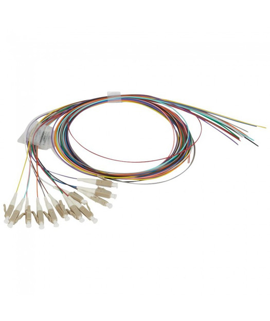 Pigtail 12xLC Konnektör 50/125 µm OM4 1m