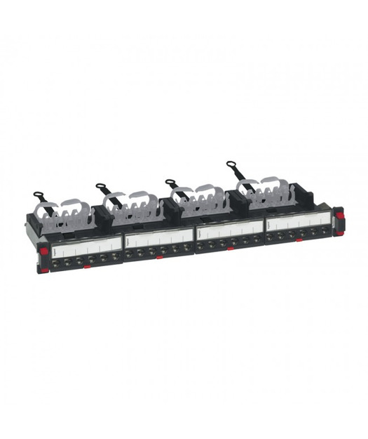 Flat Patch Panel 24 RJ45 Cat8 STP 1U