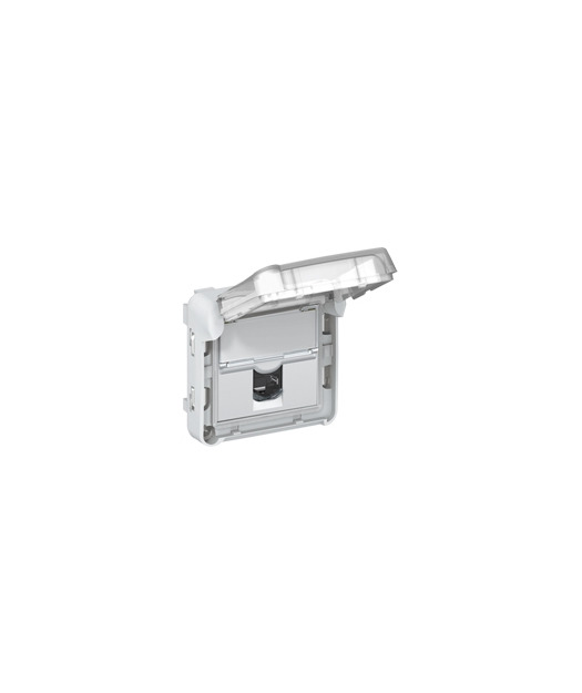 Plexo IP55-IK 07 Korumalı RJ45 Cat6 UTP Priz Gri/Beyaz