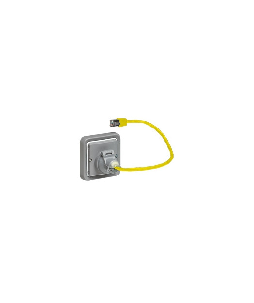 Plexo IP44 Korumalı RJ45 Adaptör Gri/Beyaz (2 mod. Armada RJ45 priz ile de kullanılabilir)