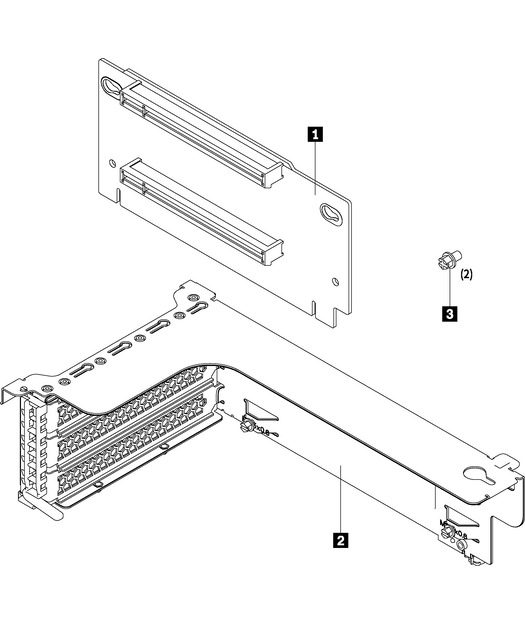 ThinkSystem SR550/SR590/SR650 x16/x8 PCIe FH Riser 1 Kit