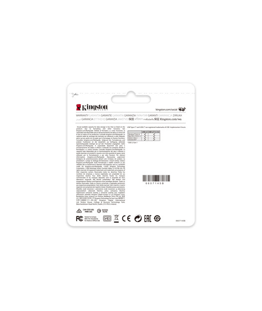 Kingston 128GB USB-C 3.2 Gen 1 DataTraveler 70