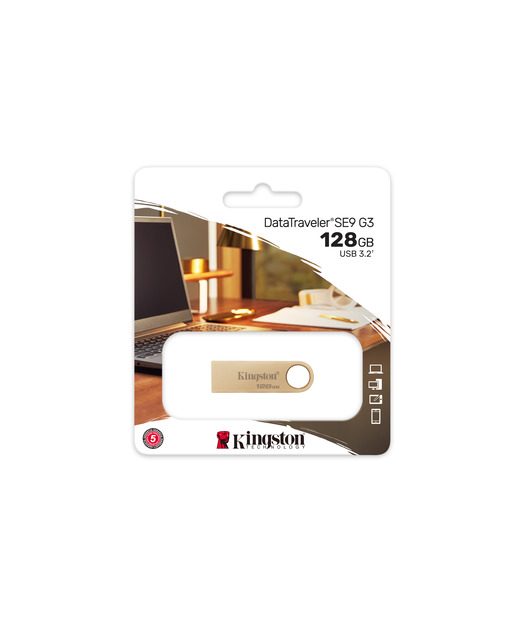 Kingston 128GB 220MB/s Metal USB 3.2 Gen 1 DataTraveler SE9 G3