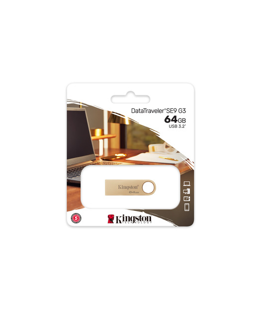 Kingston 64GB 220MB/s Metal USB 3.2 Gen 1 DataTraveler SE9 G3