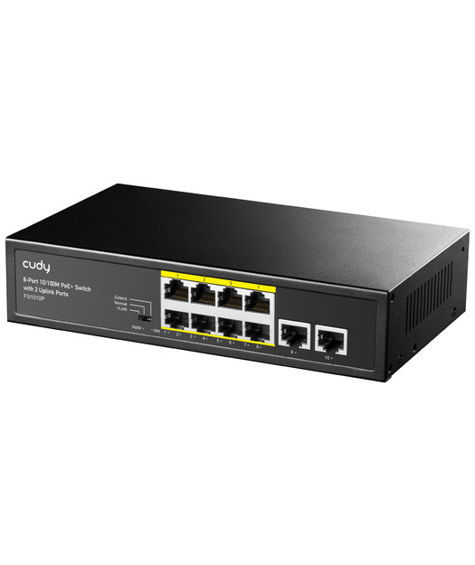 CUDY 8Port 10/100M PoE+ 2Up 80W Switch
