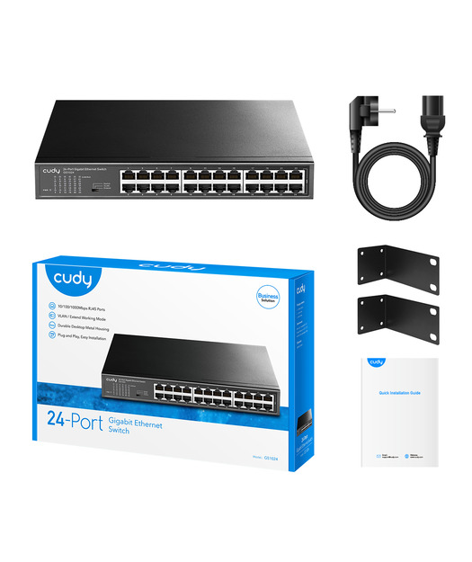 CUDY 24-Port Gigabit Metal Switch