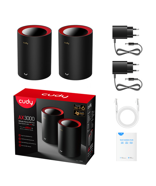 CUDY AX3000 WiFi 6 x2 Mesh 2.5G Solution