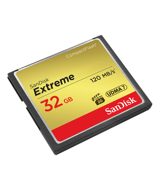 SanDisk Extreme CF 120MB/s, 85MB/s write, UDMA7, 32GB