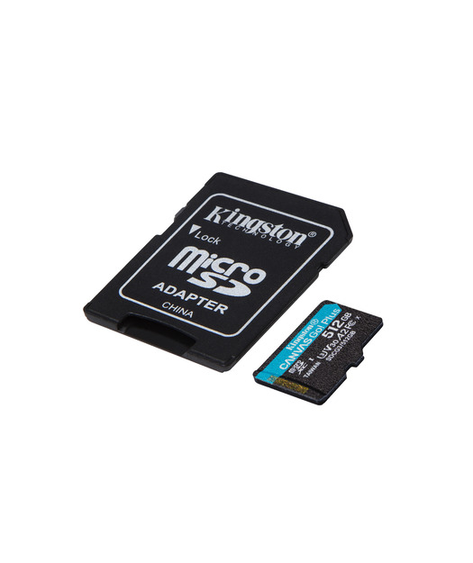 512GB microSDXC Canvas Go Plus 170R A2 U3 V30 Card + ADP