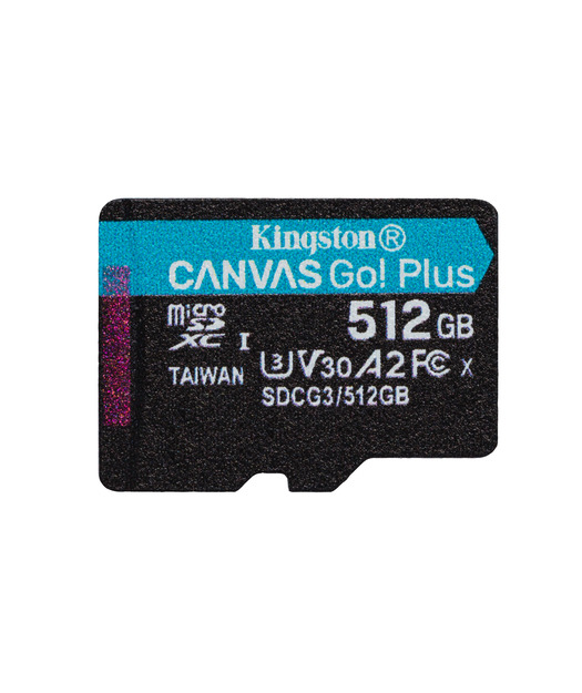 512GB microSDXC Canvas Go Plus 170R A2 U3 V30 Card + ADP
