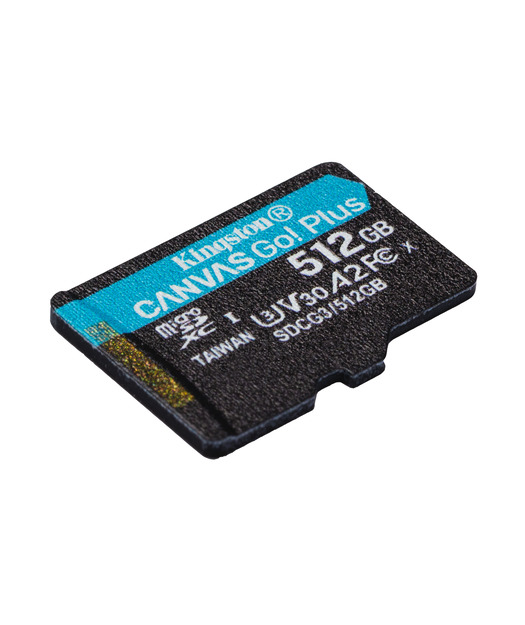 512GB microSDXC Canvas Go Plus 170R A2 U3 V30 Card + ADP