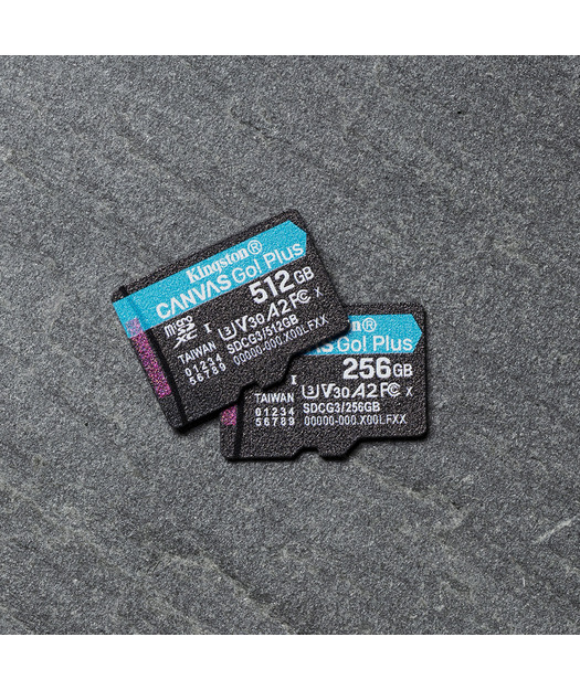 512GB microSDXC Canvas Go Plus 170R A2 U3 V30 Card + ADP