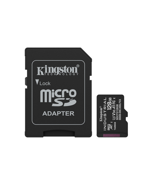128GB microSDXC Industrial C10 A1 pSLC Card + SD Adapter