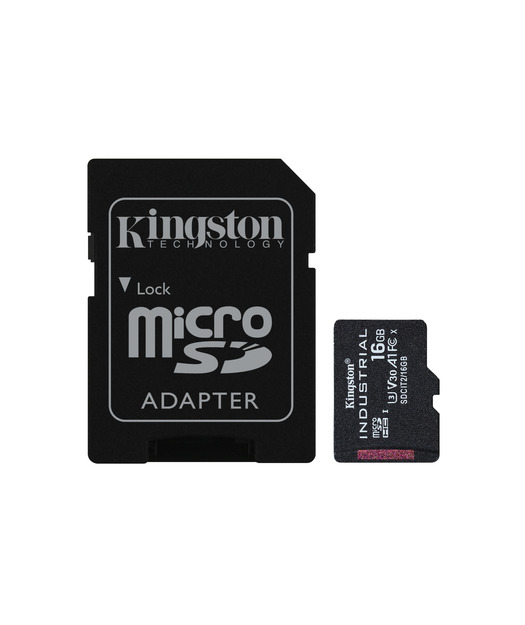 16GB microSDHC Industrial C10 A1 pSLC Card + SD Adapter