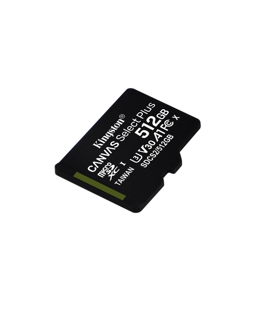 Kingston 512GB microSDXC Canvas Select Plus 100R A1 C10 Card + Adapter
