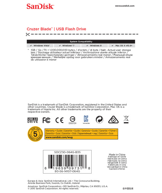 SanDisk Cruzer Blade 64GB