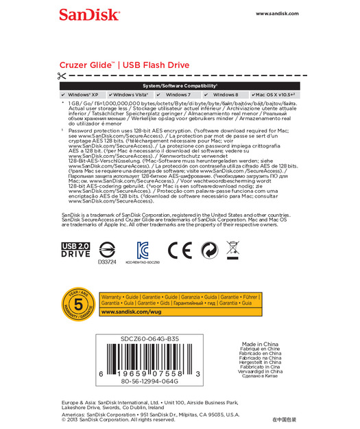SanDisk Cruzer Glide 64GB