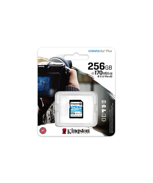 Kingston 256GB SDXC Canvas Go Plus 170R C10 UHS-I U3 V30