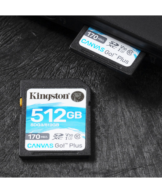 Kingston 512GB SDXC Canvas Go Plus 170R C10 UHS-I U3 V30