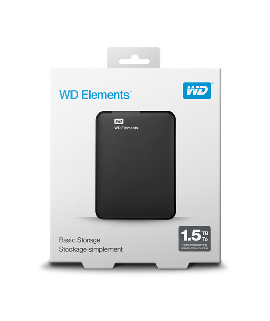WD ELEMENTS PORTABLE 1.5TB BLACK WORLDWIDE