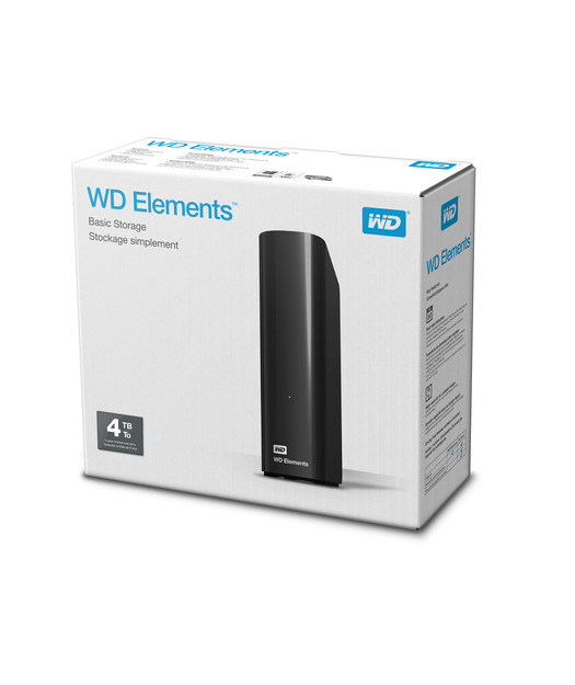 WD Elements 3.5'' 4TB Black USB 3.0 -USB 2.0